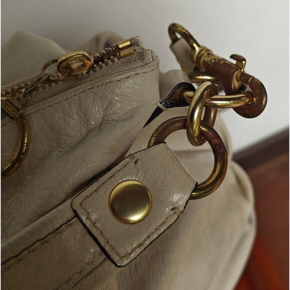 Coach Poppy Pocket Hobo 14681 – Ivory Shoulder Bag, Double Front Pockets - Picture 3 of 8